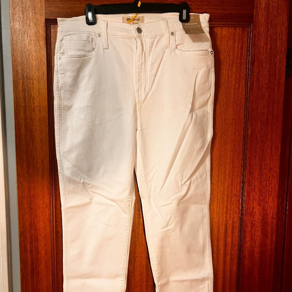 Madewell Stovepipe White Denim